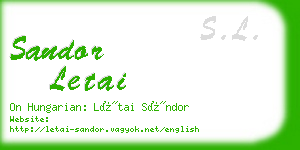 sandor letai business card